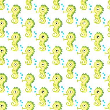 Piksel balık atı ile Seamless Modeli