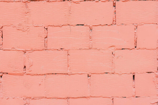 Крупный план старой покрашенной кирпичной стены, натуральная гранж текстура для натурального дизайна, узоры
