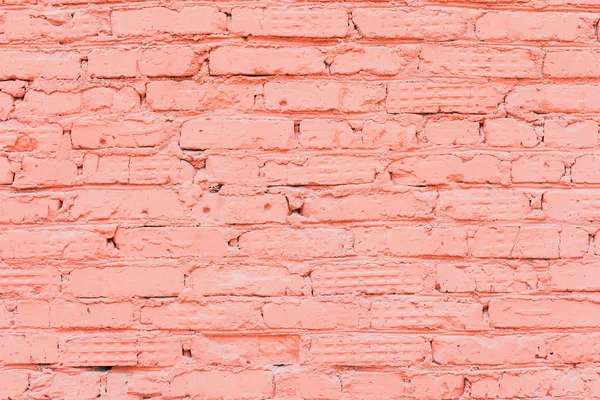 Stará malovaná červená cihlová zeď, přírodní hrubé Sypká textura pozadí. Pro přírodní design, vzory, pozadí s místem pro kopírování textu. — Stock fotografie
