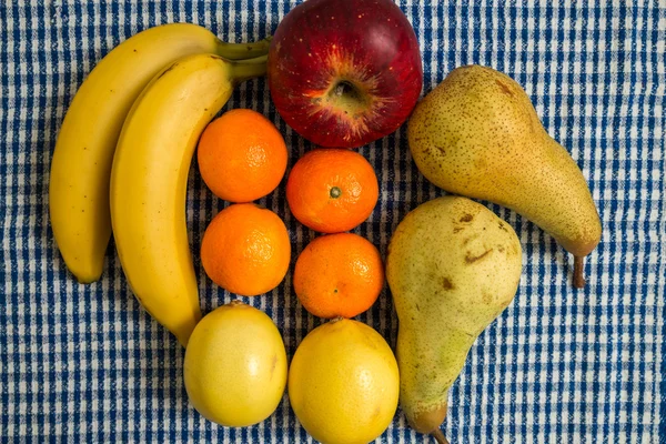 Frutas frescas vista superior — Fotografia de Stock