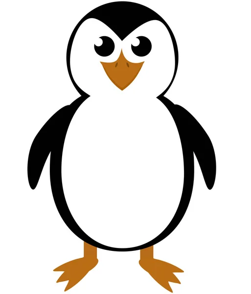 Penguin on a white isolated background — Stock Vector