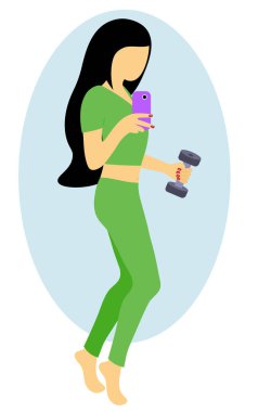 Dambılı kızın fotoğrafı çekiliyor.