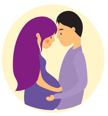 Evli çift bebek bekliyor.