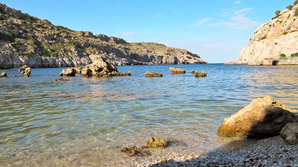 Anthony Quinn Bay na ostrově Rhodos, Řecko — Stock fotografie
