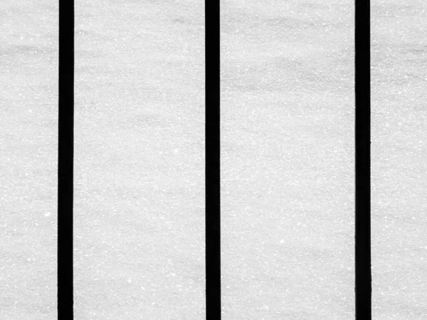 Tiges Clôture Sur Fond Neige Noir Blanc Texture Contexte — Photo