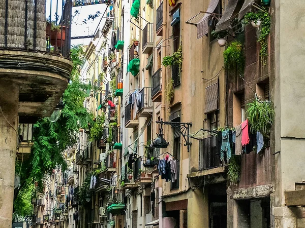 Edificio Residencial Antiguo Barrio Gótico Barcelona Cataluña España — Foto de Stock