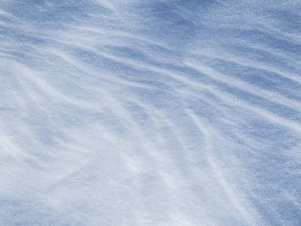 Stíny Vzory Čáry Povrchu Sněhu Textura Pozadí Omezený Modrá Bílá — Stock fotografie