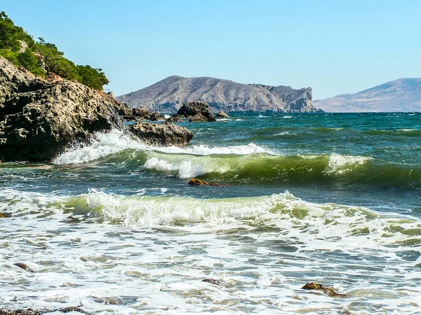 Wilde Bucht Der Schwarzmeerküste Osten Der Krim Der Nähe Des — Stockfoto