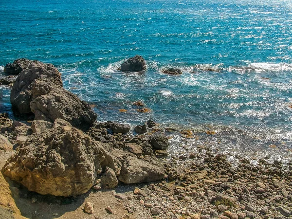 Bahía Salvaje Costa Del Mar Negro Crimea Oriental Cerca Del — Foto de Stock