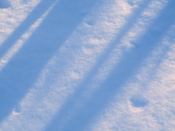 Stíny Vzory Čáry Povrchu Sněhu Textura Pozadí Modrá Bílá — Stock fotografie