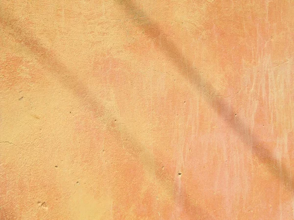 Surface Peinte Rose Beige Orange Mur Béton Avec Deux Lignes — Photo