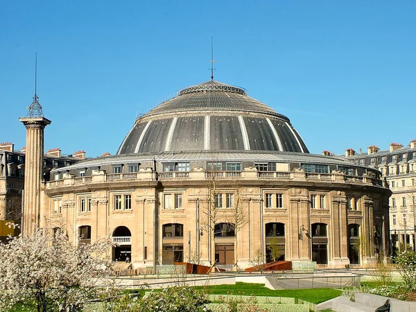 Börse Von Paris Viertel Les Halles Paris Links Kolonne Der — Stockfoto