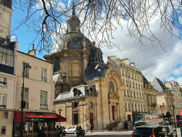 Παρίσι Γαλλία Μαρτίου 2014 Ναός Marais Στην Οδό Αγίου Αντωνίου — Φωτογραφία Αρχείου