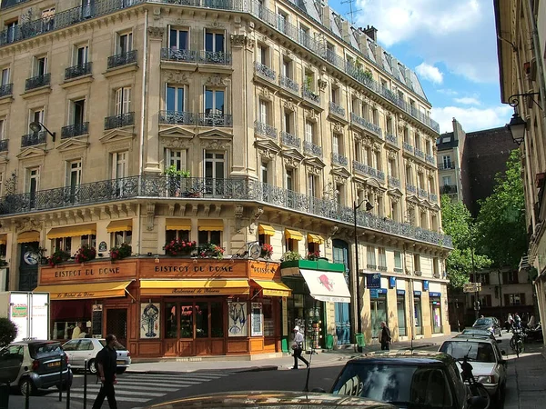 París Francia Mayo 2007 Hermoso Edificio Casco Antiguo Marais Soleado —  Fotos de Stock