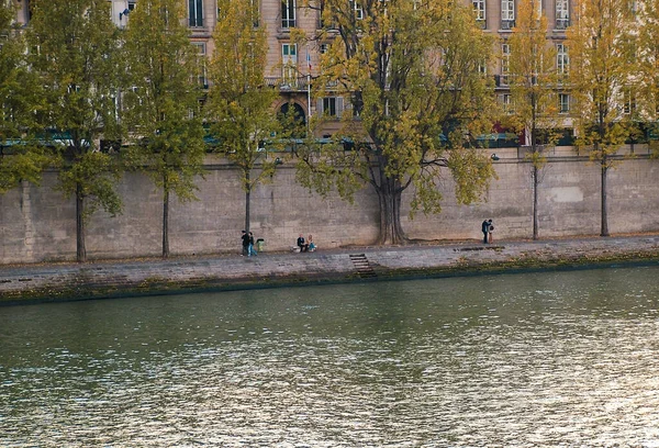 Parijs Frankrijk Oktober 2005 Seine Kust Links Aan Dijk Van — Stockfoto