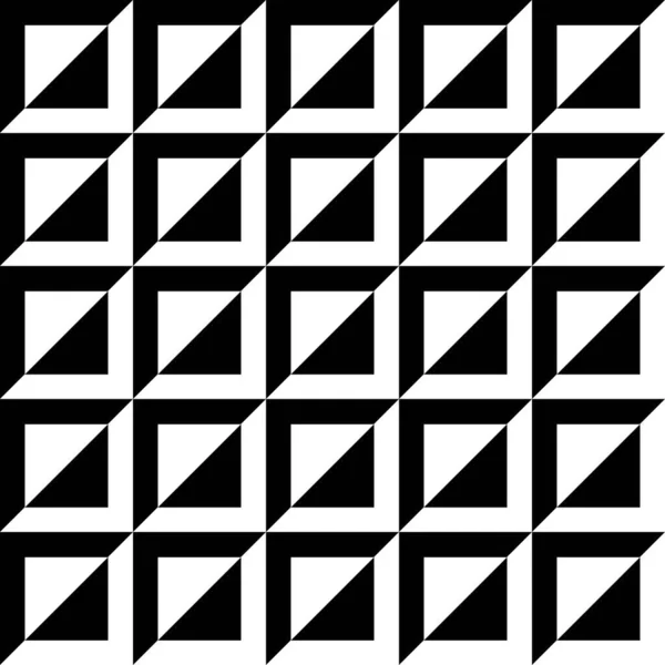Patrón Geometría Simple Con Elementos Blanco Negro — Vector de stock