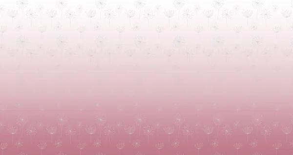 Cute Background Dandelions Silhouette Soft Cassis Gradient Blur Wallpaper Color — Stock Photo, Image