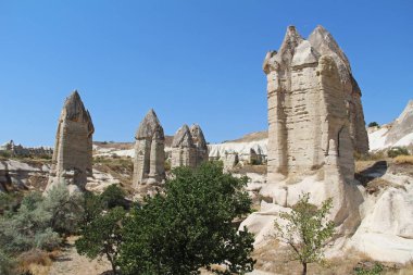 Aşk Vadisi Göreme Köyü, Türkiye'de. Kırsal Cappadocia manzara. Taş Goreme, Nevsehir ev sahipliği yapmaktadır. Kırsal yaşam tarzı.