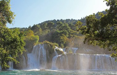 Hırvatistan, Avrupa 'daki Dalmaçya' da güzel bir Skradinski Buk şelalesi bulunan Krka Ulusal Parkı.