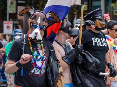 Vancouver, British Columbia, Kanada yürüyüşçülerin 2016 Vancouver gurur geçit töreni