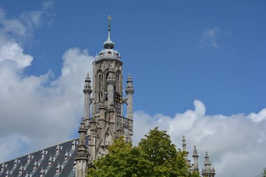 Stadhuis Middelburg - eski Belediye Binası Hollanda dan kule