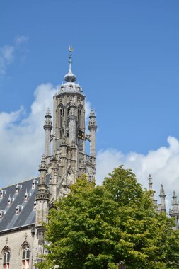 Stadhuis Middelburg - eski Belediye Binası Hollanda dan kule