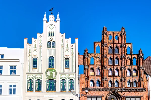 Mercato nella città anseatica Wismar — Foto Stock