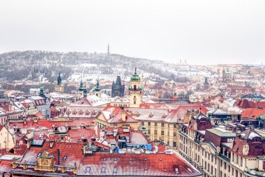 Prag 'ın havadan görünüşü