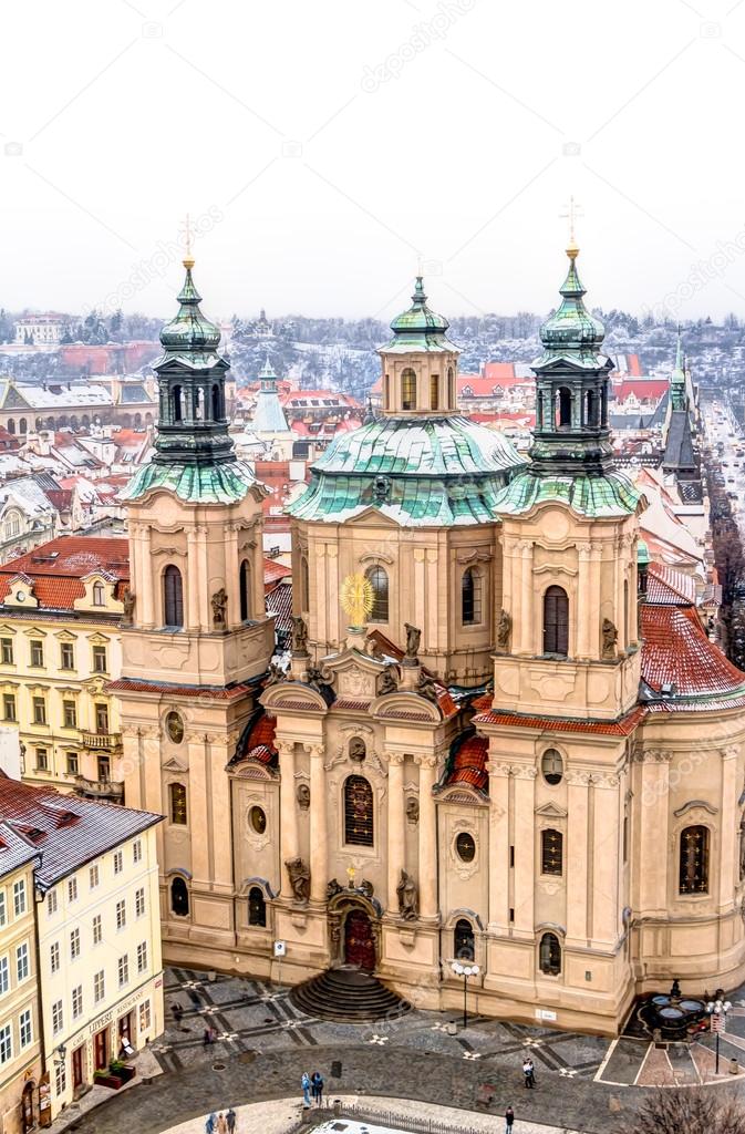 Aerial view of Prague