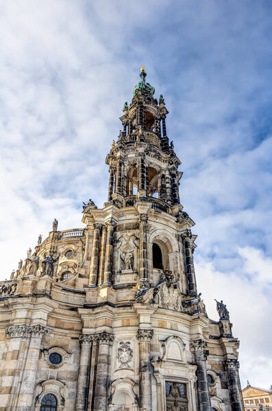 Dresden cathedral in the old town