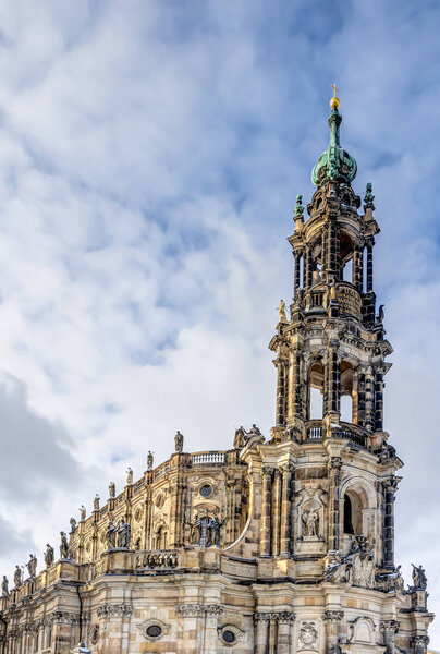Dresden cathedral in the old town