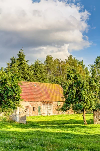 Старый сарай на ферме — стоковое фото