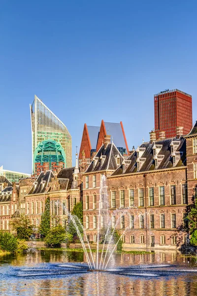 Binnenhof e skyline all'Aia — Foto Stock