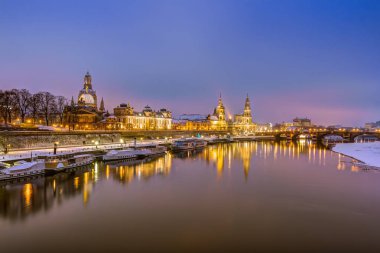 Kışın Dresden manzarası