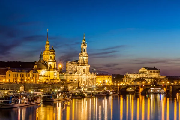 Staré město Panorama Drážďan — Stock fotografie