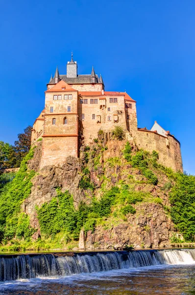 Castelo de Kriebstein na Saxónia, Alemanha Fotografias De Stock Royalty-Free