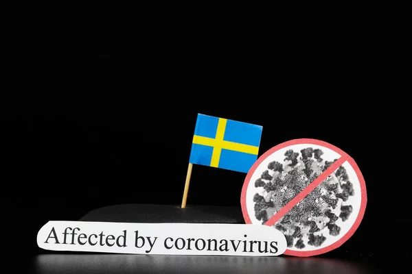 Szwecja Jest Jednym Wielu Obszarów Dotkniętych Koronawirusem Covid Jest Rodzajem — Zdjęcie stockowe