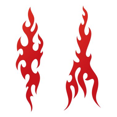 Kırmızı dövme yangın alevleri