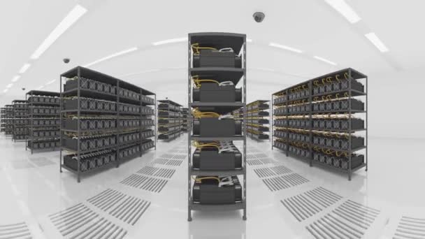 Illustrazione Vista Panoramica Mining Farm — Video Stock