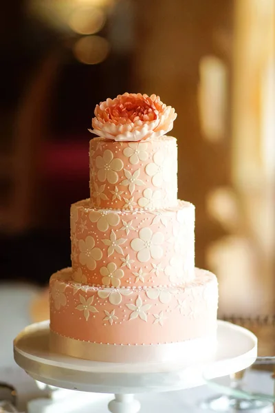 Pastel de boda festivo de varios niveles — Foto de Stock