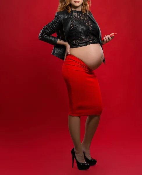 Mujer Joven Hermosa Embarazada Concepto Maternidad Feliz —  Fotos de Stock