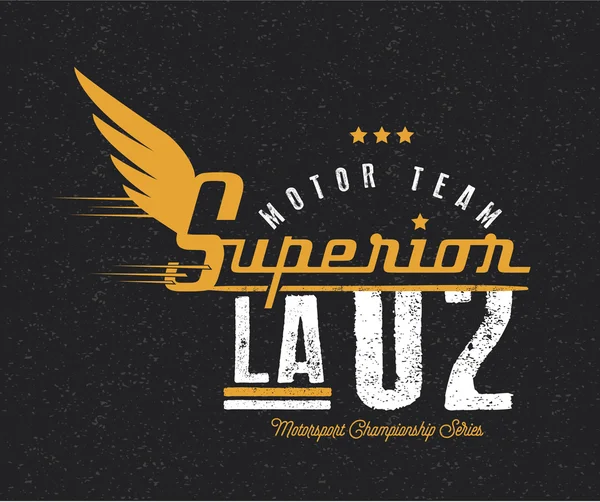 Motor team superior label — Stock Vector