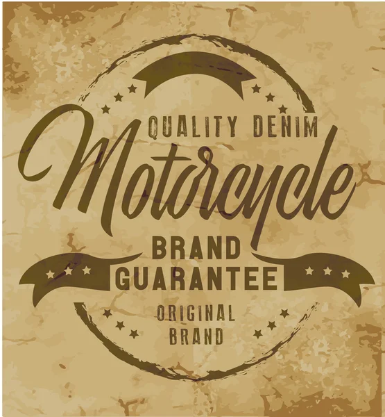 Vintage motosiklet kalite etiketi — Stok Vektör