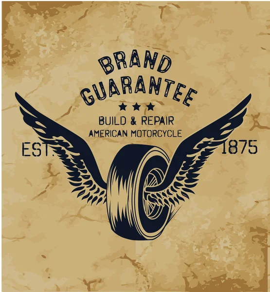 Vintage motocyklowych odznakę jakości — Wektor stockowy