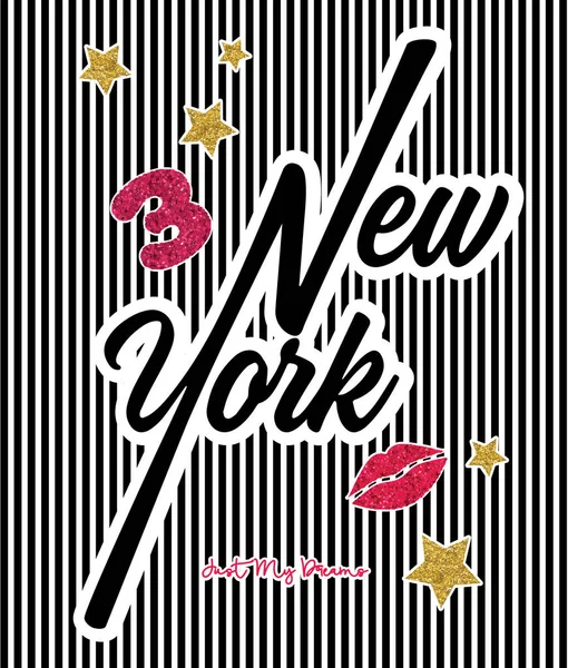 New york slogan — Stock Vector