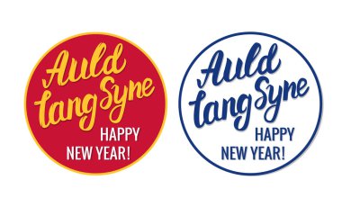 Eski Lang Syne mutlu yıllar. Kart ve karaoke partisi için halk müziği tabelası. Vector stock hand let etrng yazıt adı şarkısı.