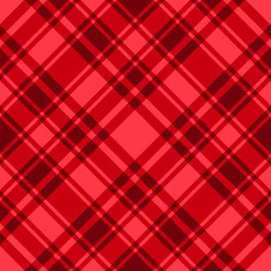 Kırmızı kareli, pürüzsüz desen. Vector ekose kumaş soyut arkaplan. Yeni Yıl ve Noel eğilimi renk dokusu arka planı