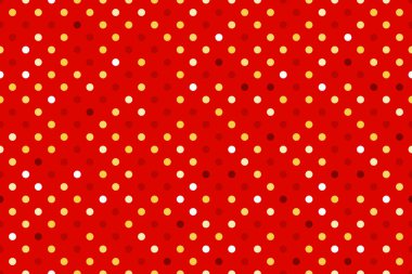 Red polka dot seamless pattern background. Vector stock design for Merry Christmas banner card wraping
