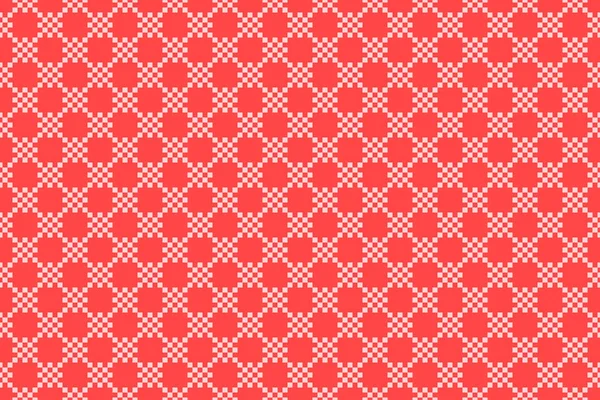 Piros kockás zökkenőmentes minta. Vektorállomány ismétlődő textúra háttér. Szövet textúra felületi kialakítás. Lapos cellás konyha elvont határ — Stock Vector