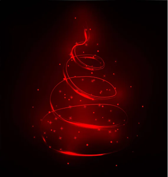 Kerstboom van licht. Vectorillustratie — Stockvector